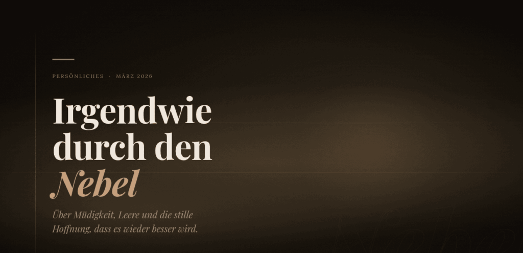 irgendwie durch den nebel navigieren min