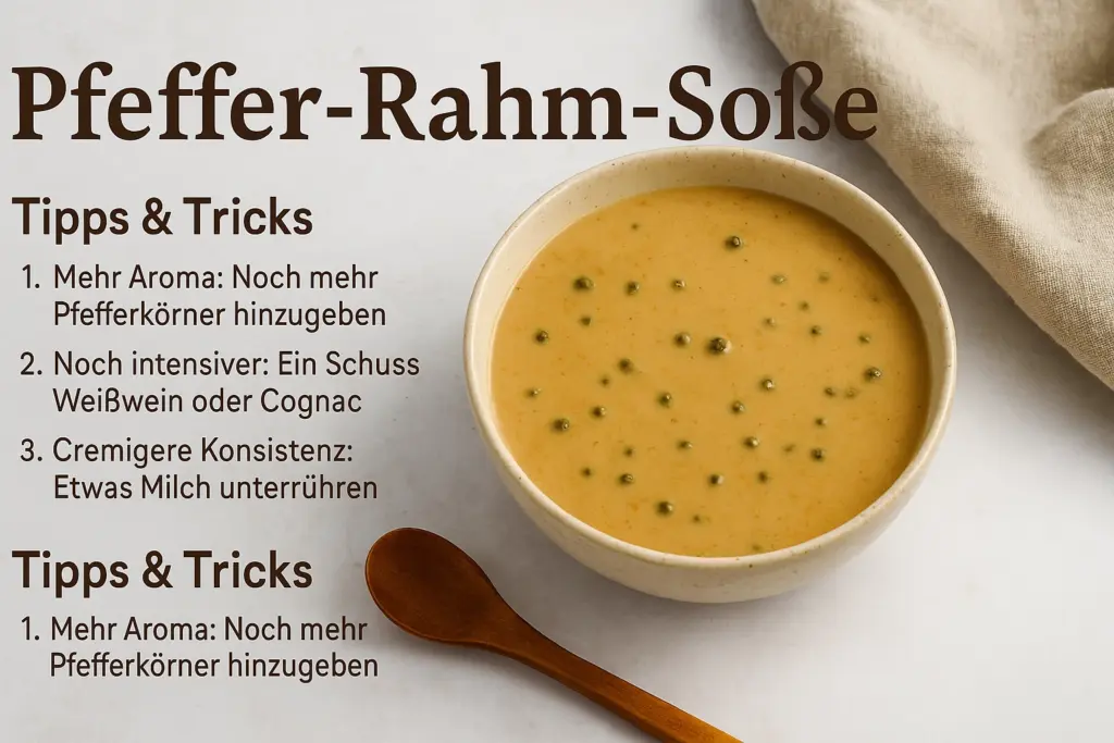 Pfeffer-Rahm-Soße – Schnell & Aromatisch pfeffer rahm soe schnell aromatisch